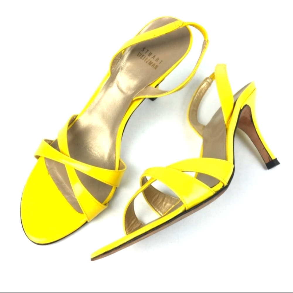 Yellow heeled sandals Stuart Weitzman 💛